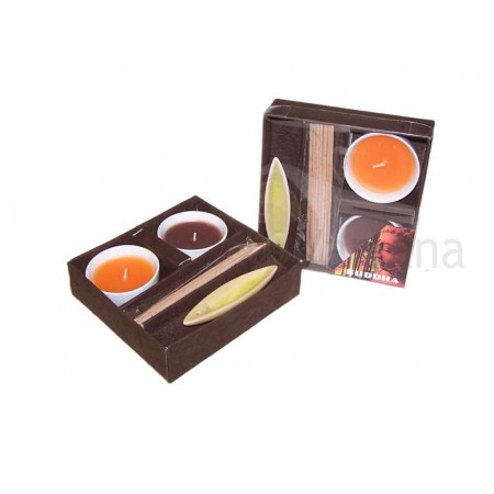 Wierook en Kaars Kado Set - Buddha. 