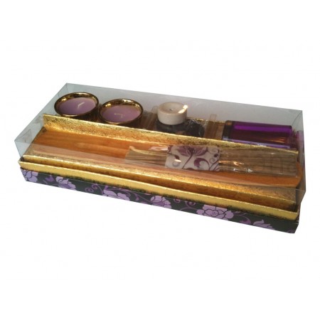 Wierook en Kaars Kado Set - Gold