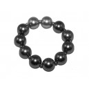 Grijs Metallic Parel Armband