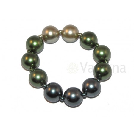 Groen Metallic Parel Armband