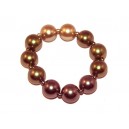Roze Metallic Parel Armband