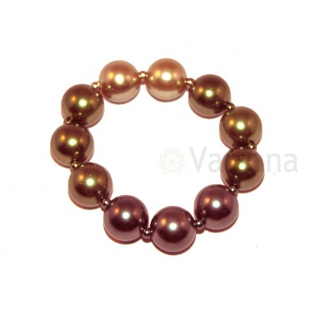 Roze Metallic Parel Armband