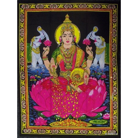 Lakshmi op Katoenen Doek